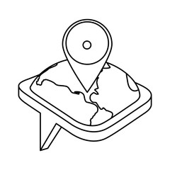 GPS map pointer icon vector illustration graphic design