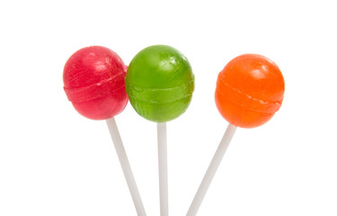Lollipop on a stick isolated