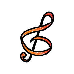 Music note symbol icon vector illustration graphic design