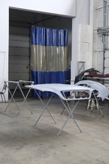 paint booth in car bodu shop