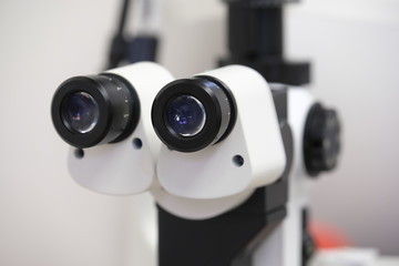 oculare of medical equipment of ophthalmologist