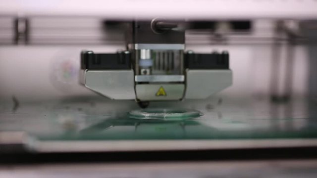 3d printer prints the 3d-model. The video is shot close-up. This video was shot using Canon 5d Mark 3. If you liked this video, rate it, please!