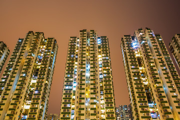 Fototapeta na wymiar skyscrapers at Causeway Bay in Hong Kong