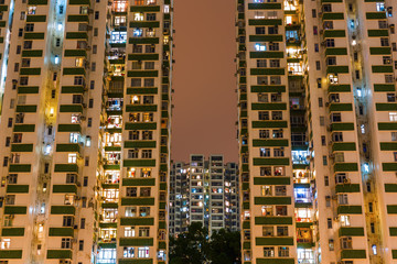 Fototapeta na wymiar skyscrapers at Causeway Bay in Hong Kong