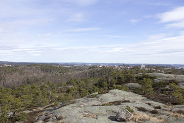View over the city of Kristiansand in the southern part of Norway.