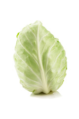 Fototapeta premium Green cabbage isolated on white background.