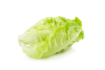 Romain Lettuce isolated on a white background.