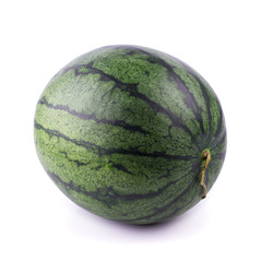 Ripe watermelon on a white background