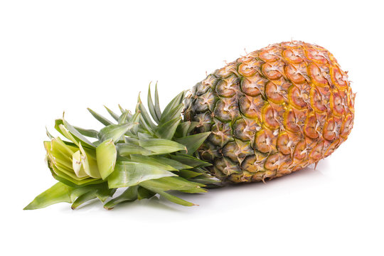 pineapple on a white background in the studio.