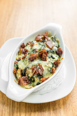Baked spinach with cheese