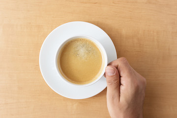 コーヒーと手