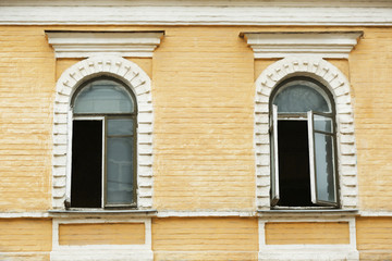 Old building with vintage arched windows