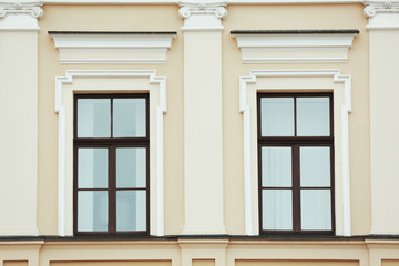Ornate building with vintage windows