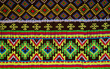 Colorful threads graphic pattern handicraft