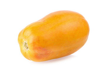 papaya fruit isolated on a white background