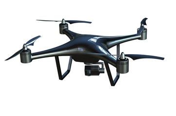 3d illustration of a drone on a white background