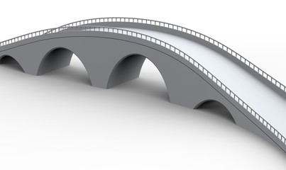 3d illustration architecture bridge