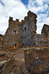 Ancient ruins. Castle of Acquafredda. Sardinia