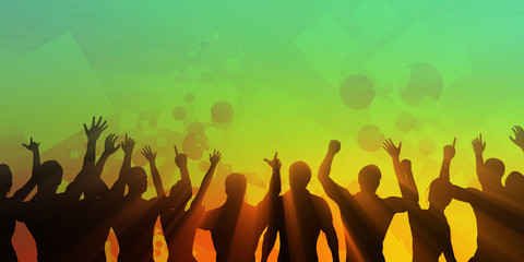 Fototapeta premium Disco Techno Party Background
