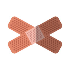 adhesive bandages icon over white background. colorful design. vector illustration