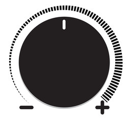 volume control icon. volume control on white background.