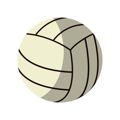 volleyball ball icon over white background. colorful design. vector illustration