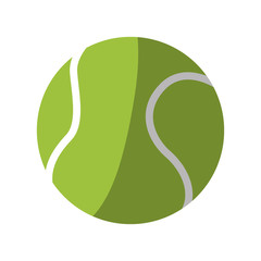 tennis ball icon over white background. colorful design. vector illustration
