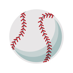 baseball ball icon over white background. colorful design. vector illustration