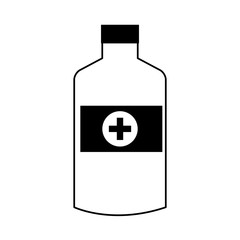 Fototapeta premium medicine bottle icon over white background. vector illustration