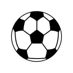 soccer ball icon over white background. sports equipment concept. vector illustration