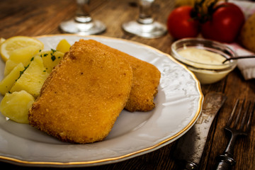 fried cheese with potato