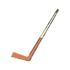 hockey stick icon over white background. sports equipment concept. vector illustration