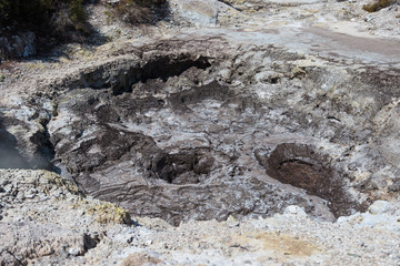 Water boiling in Champagne Pool - Wai-O-Tapu, New Zealand