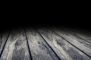 Grunge Plank wood floor texture perspective background for display or montage of product,Mock up...