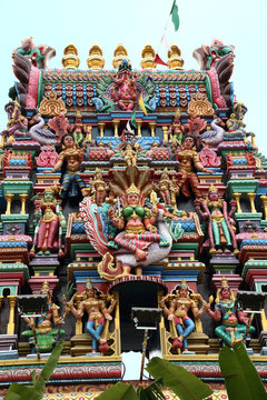 Indian Temple In George Town Of Penang