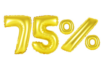 seventy five 75 percent from balloons (golden)