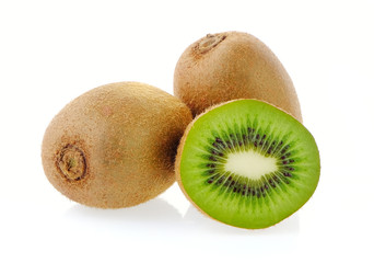 kiwi fruit on white background