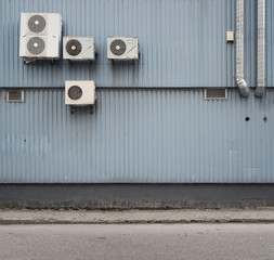 Warehouse wall and ground