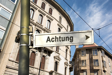 Obraz premium Schild 242 - Achtung