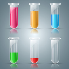 Test tube. Experiments. Business infographics.