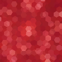 Geometric pattern, vector background with hexagons in brown, red tones. Illustration pattern