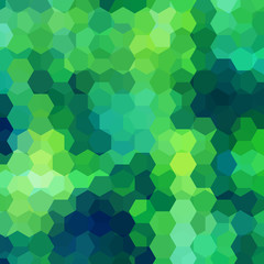 Fototapeta na wymiar Geometric pattern, vector background with hexagons in green tones. Illustration pattern