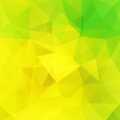 Abstract polygonal vector background. Geometric vector illustration. Creative design template. Yellow, green colors.