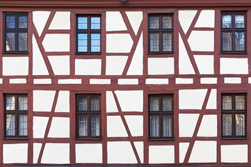 Fototapeta premium Half timbered house in old town of Nuremberg