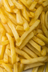 French Fries on white background