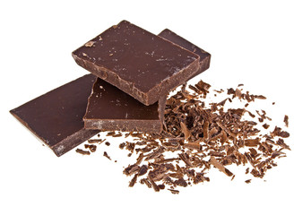 Chocolate bars isolated on a white background