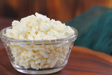 Cottage cheese in a bowl