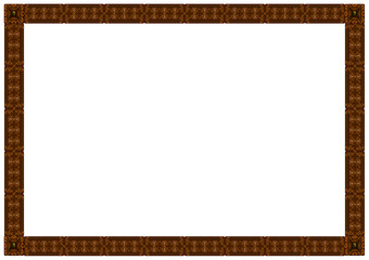 Exquisite wooden frame with carved ornaments