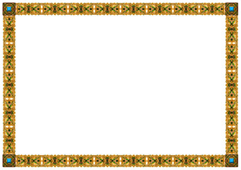 Exquisite wooden frame with carved ornaments
