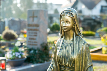 Mother of God on grave